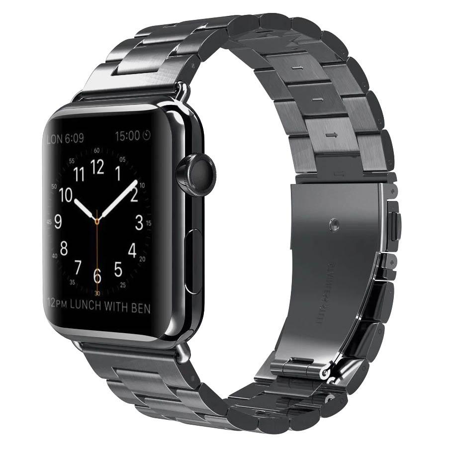 Space Grey Classic Stainless Steel Apple Watch Band - Watchbands Online